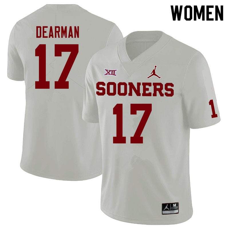Jordan Brand Women #17 Ty DeArman Oklahoma Sooners College Football Jerseys Sale-White